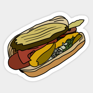 Chicago style hotdog Sticker